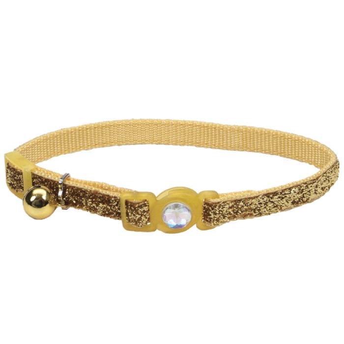 Coastal Fashion Safe Cat безпечний нашийник для котів 1смХ30см, золотий.